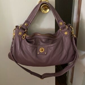 MARC Marc Jacobs Turnlock Soft Lavender Leather Convertible Shoulder Bag